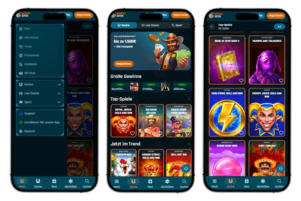 Ringospin Casino mobil